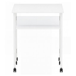 Folding Computer Desk Extandable Table with Storage Shelf Wheeled Compact