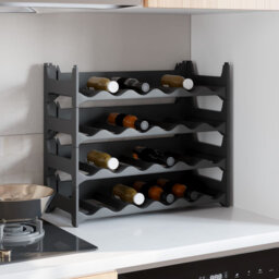 Bilderback Tabletop Wine Bottle Rack in Anthracite