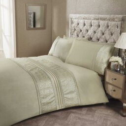 Hisako Satin Striped Duvet Cover with Pillowcases Included