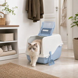 Hooded Cat Litter Tray - Charcoal Filter and Scoop