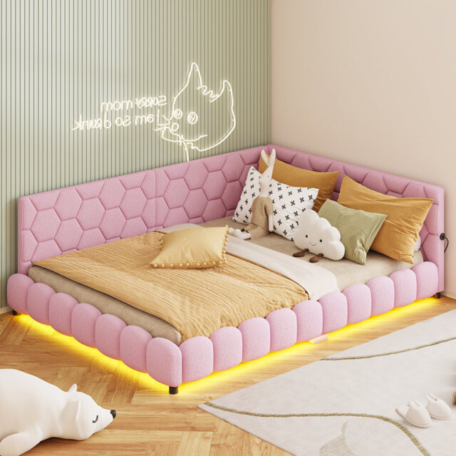 Daybed With LED Lights And Charging Station