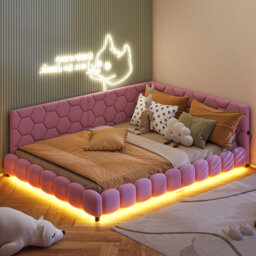 Daybed With LED Lights And Charging Station