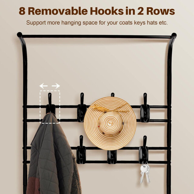 Bhavith Metal Freestanding 6 - Hook Coat Rack