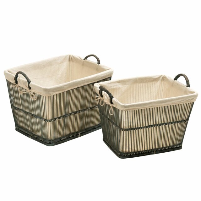 August Grove Mourcourt Solid Wood Decorative Basket