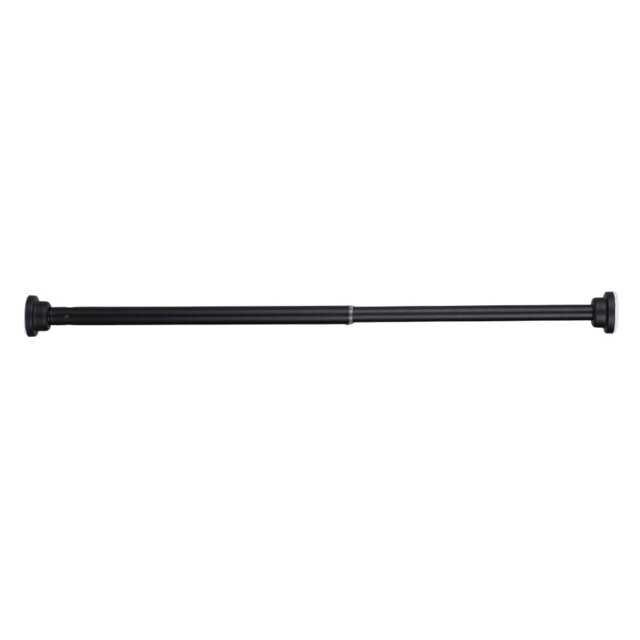 Natural Stainless Steel Adjustable 45cm to Bay Window Single Curtain Rod