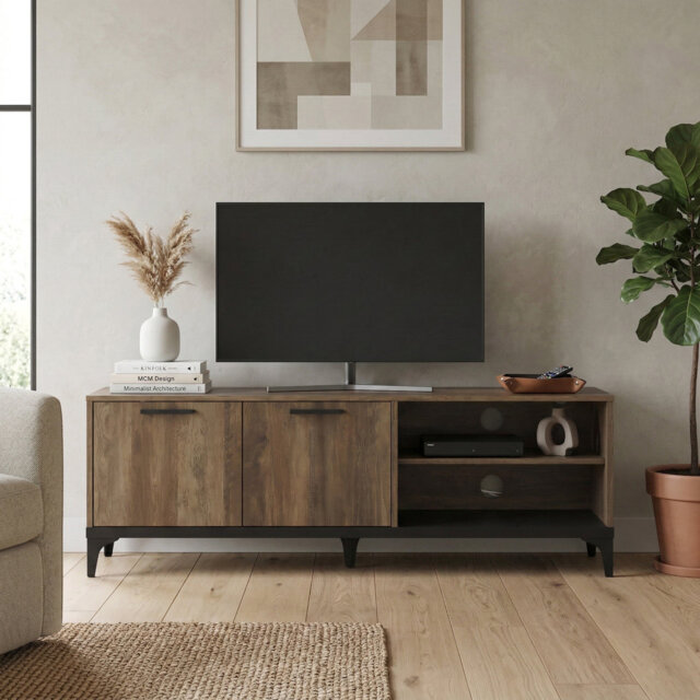"Laurence Industrial TV Stand for TVs up to 65"""