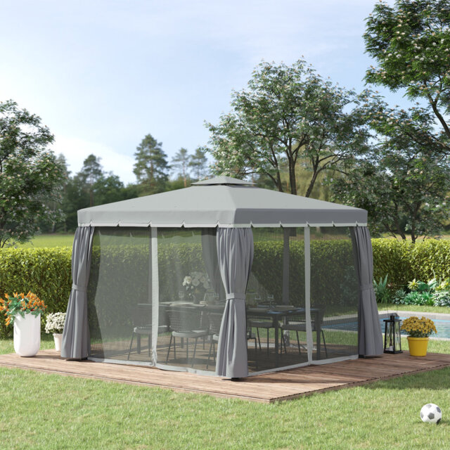 2.96 M X 2.96 M Metal Pop-Up Gazebo