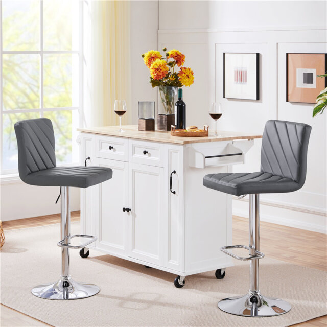 Height Adjustable Swivel Bar Stool