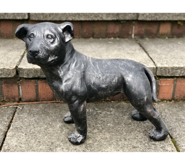 Larae Effect Staffordshire Bull Terrier Puppy Dog Garden Ornament