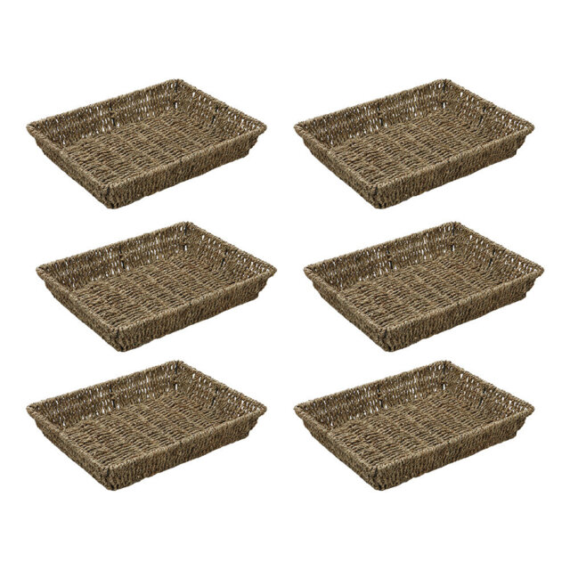 JVL SEAGRASS WITH METAL FRAME Decorative Basket