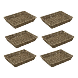 JVL SEAGRASS WITH METAL FRAME Decorative Basket