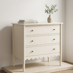 Stylish Nunda 80cm Solid Wood 3 Drawer Chest - Light Finish Hand Finished Sturdy Versatile Bedroom Storage Furniture for Home