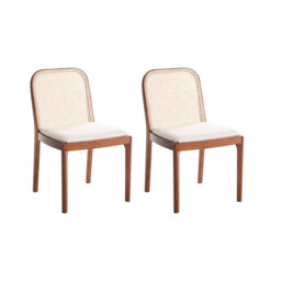 Anindita 46cm H Fabric Upholstered Low Back Side Chair in Brown, Beige