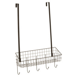 Hendrick Stainless Steel Over-the-Door 5 - Hook Coat Rack