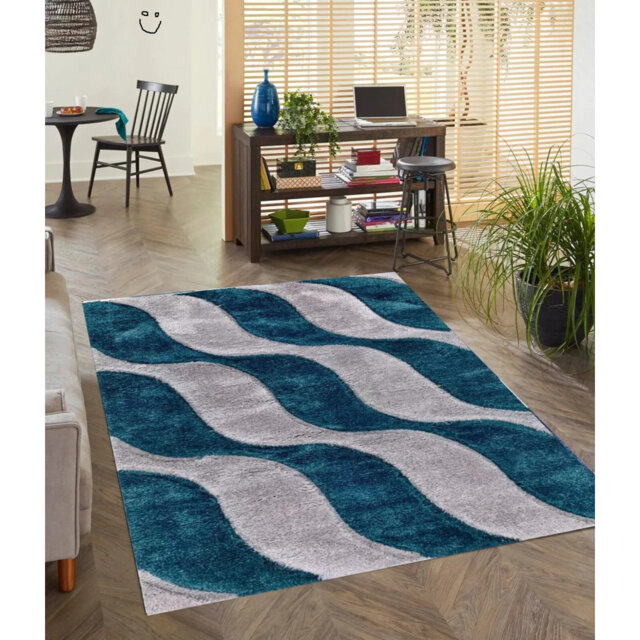 3D Luxury Shaggy Area Rug Geometric Pattern High Pile Soft Plush Rug Perfect For Living Room Bedroom Small Door Mats Floor Mats