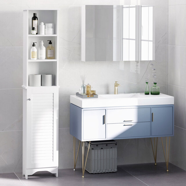 Neely Badezimmer Hochschrank Mit HÃ¶henverstellbarem Regal