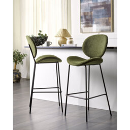 Luana Upholstered Counter Stool with Metal Frame