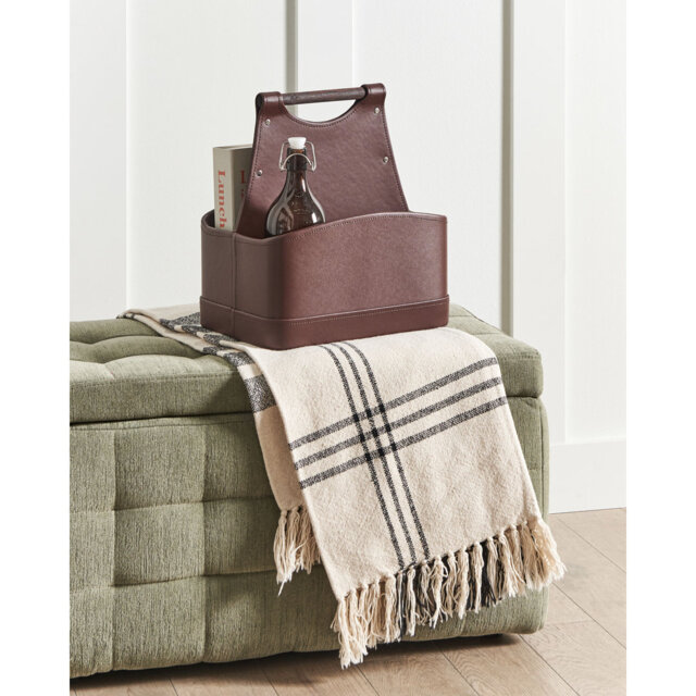 Lark Manor URUK Faux Leather Basket