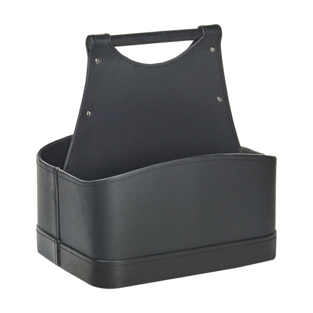 Lark Manor URUK Faux Leather Decorative Basket