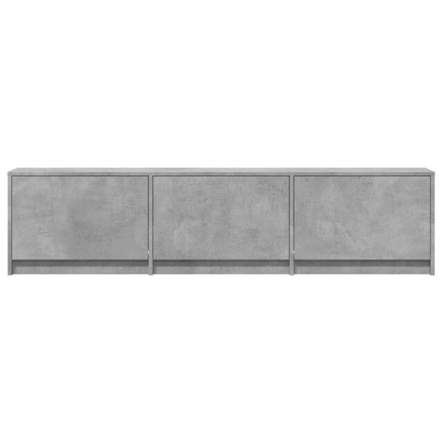TV Cabinet With LED With Drawer Engineered Wood Modern Storage Simple
