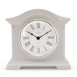 Acctim Cliffburn Mantel Clock Quartz Glass Lens Taupe