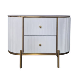 80cm W Stainless Steel Bedside Table