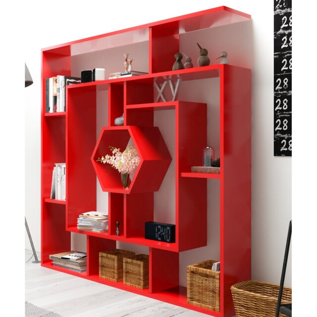134cm H x 134cm W Geometric Bookcase