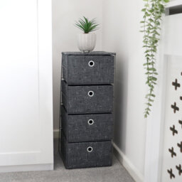 JVL Fabric Decorative Basket