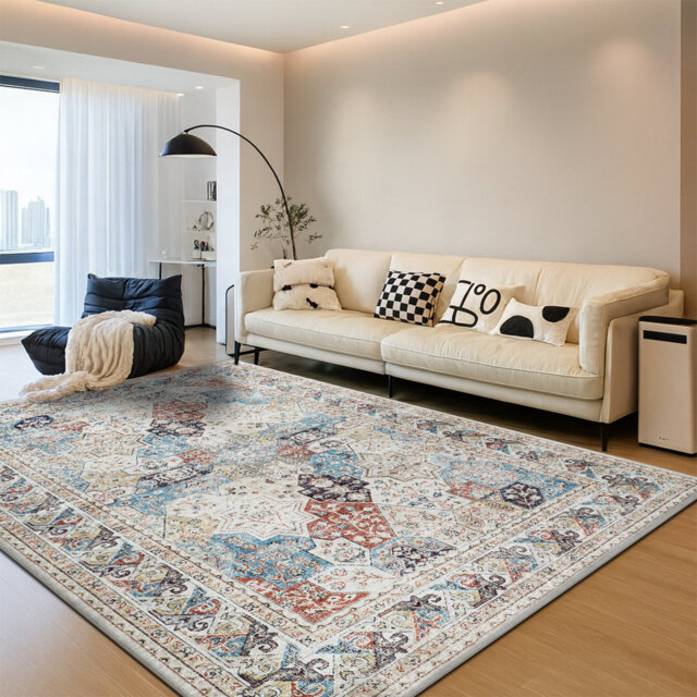 Vintage Oriental Area Rug – Living Room Large Rug for Cozy and Stylish Spaces