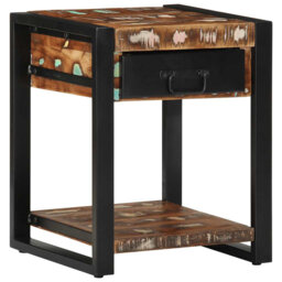 Side Table 40X40x50 Cm Solid Wood Reclaimed