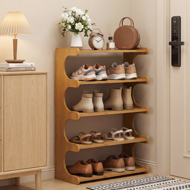 5 Tier Bamboo Shoe Rack