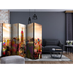 Hallette 225cm W x 172cm H 5 - Panel Solid Wood Folding Room Divider