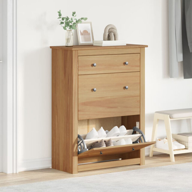 ClassicLiving Shoe Cabinet Panama 80X35x105 Cm Solid Wood Pine