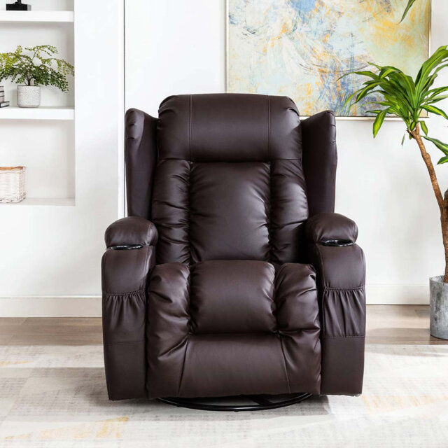Deneishia 87cm Wide Standard Recliner with Massager