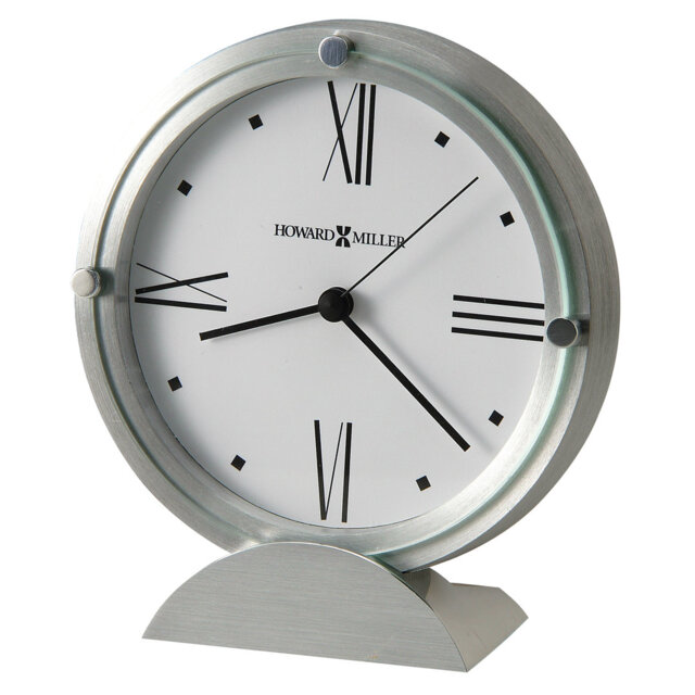 Metal Quartz Movement / Crystal Tabletop Clock Satin