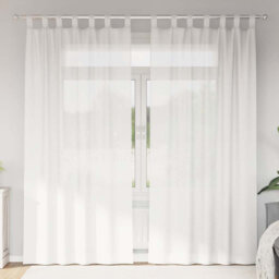 Voile Curtains With Tab Top 2 Pcs