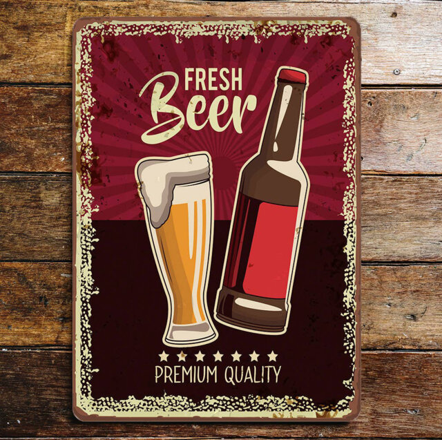 Fresh Beer Premium Quality Metal Wall DÃ©cor