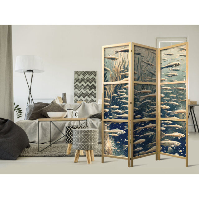 1710cm H Solid Wood Folding Room Divider