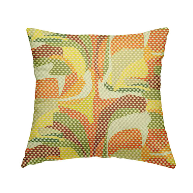 Velvet Fabric Geometric Abstract Colourful Pattern Cushions Piped Finish Handmade To Order