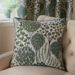 Floral Green Square Cushion