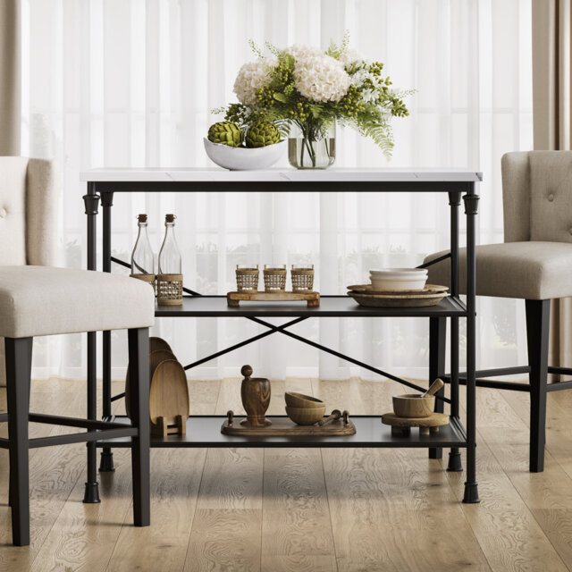FAIRMONT MARBLE EFFECT CONSOLE TABLE