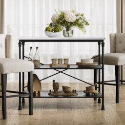 FAIRMONT MARBLE EFFECT CONSOLE TABLE