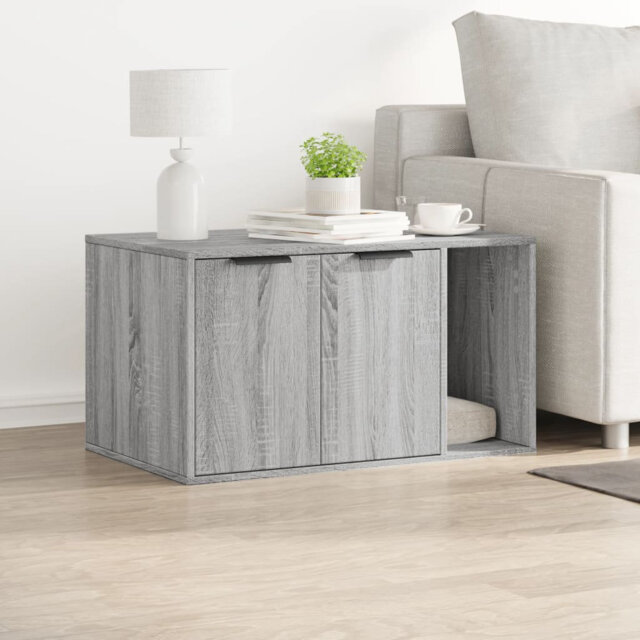 Cat Litter Box Enclosure 80X50x45 Cm Engineered Wood
