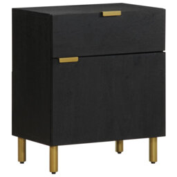 Ahlijah 50cm W Brass Bedside Table