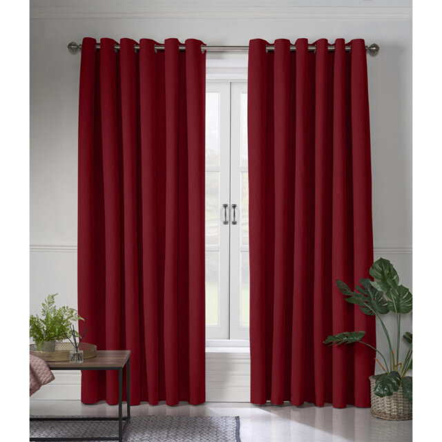 Bechard Blackout Linen Look Ring Top Curtains