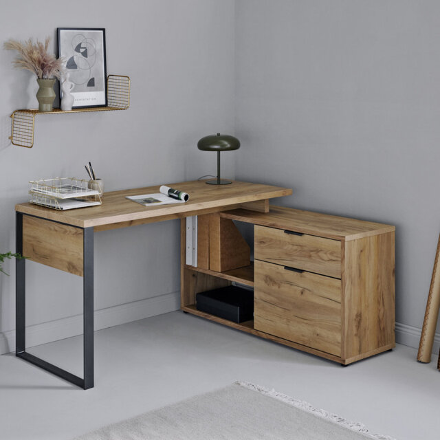 Draylen L-Shaped Writing Desk