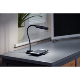 Auraglow Flexible Lamp with 10W Qi Wireless Fast Charger - Two Pack