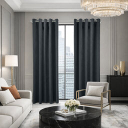 Premium Soft Velvet Blackout Curtains Pair Thermal Insulated Light Blocking Noise Reducing Window Drapes for Bedroom Living Room Home Style