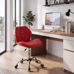 Muskoka Swivel Desk Chair Faux Leather With Adjustable Height, UKFR Certified
