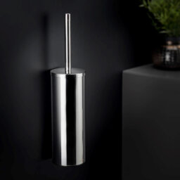 Halford Cosmic with Durable Stainless Steel Silver Wall-Mounted Toilet Brush and Holder